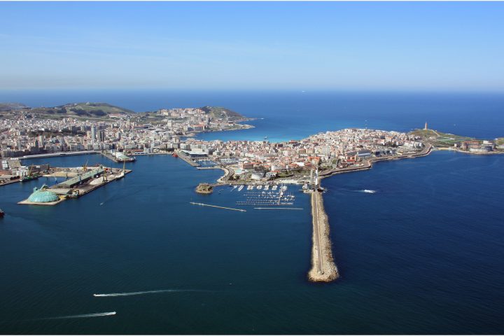 Vista aérea de A Coruña